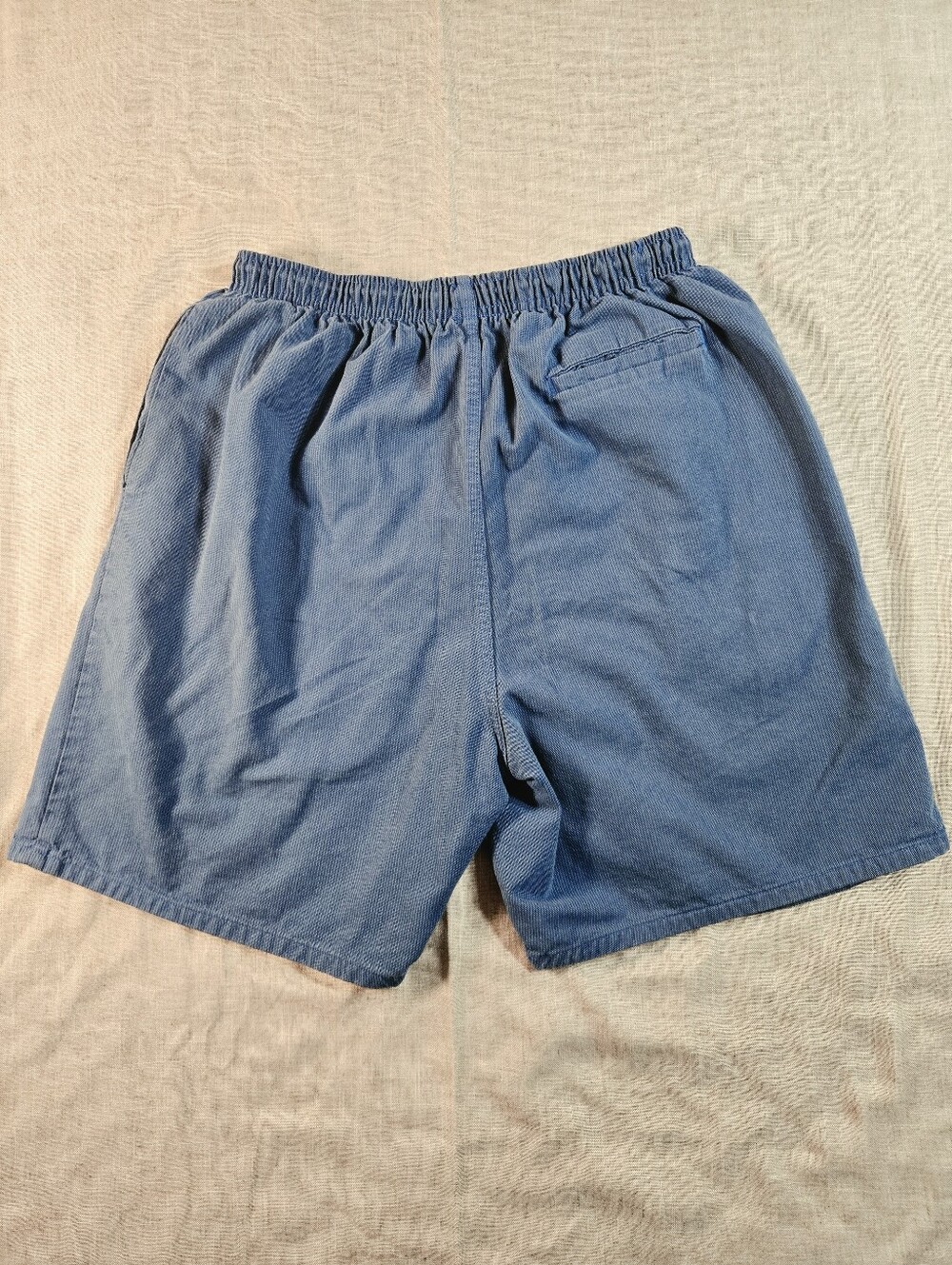 VTG 90s Nike White Tag Corduroy Shorts Mens L Blue Embroidered Swoosh USA Made - Picture 2 of 7
